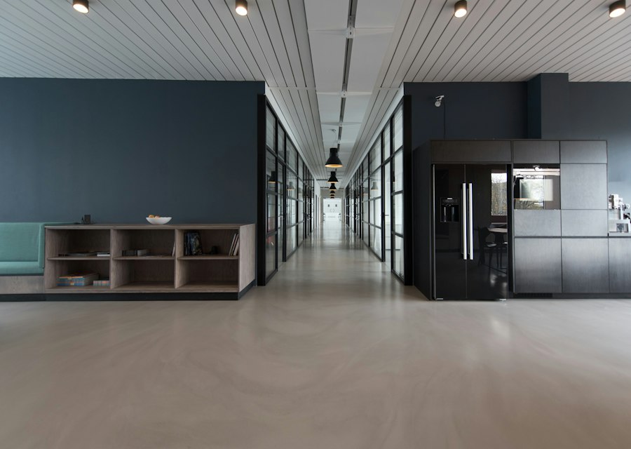 An open office with desks
